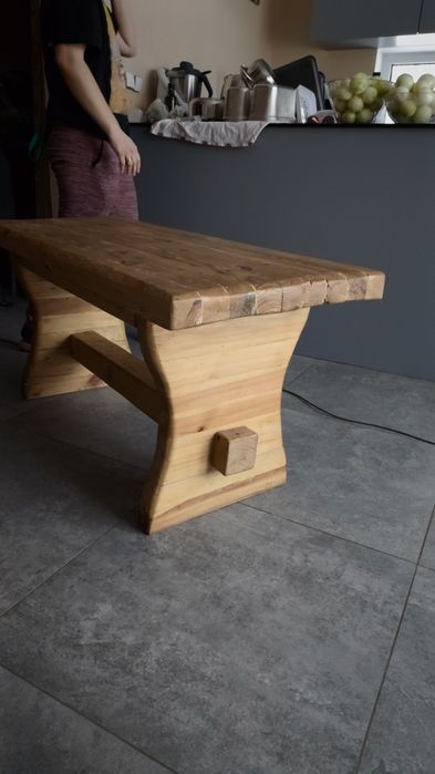 Drewniana ława stół stolik