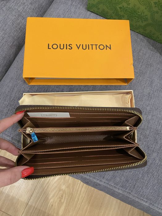 Portfel LV Louis Vuitton Monogram Zippy na zamek brązowy