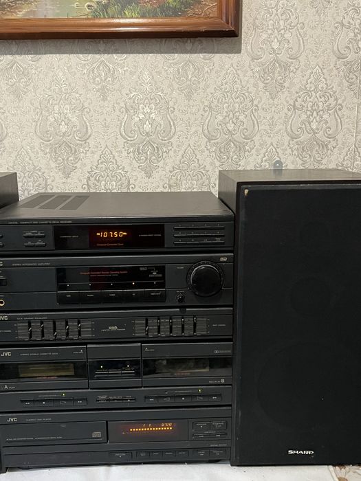 Музичний центр JVC (модульний) + колонки Sharp | Вінтаж