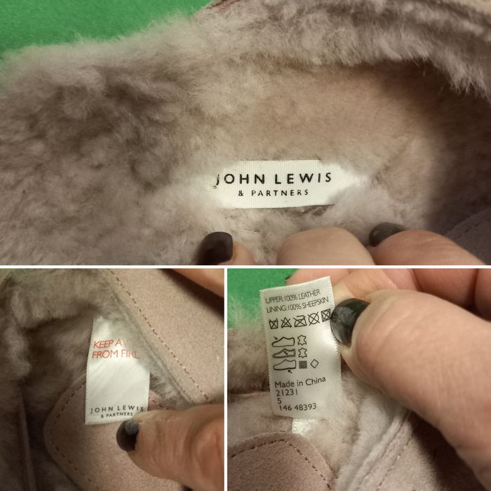 Шлёпанцы слайдеры из меха и замши John Lewis birkenstock