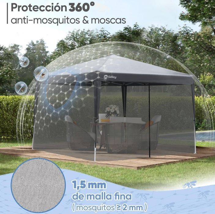 Mosquiteiro para pérgola 3x3 Sekey NOVO