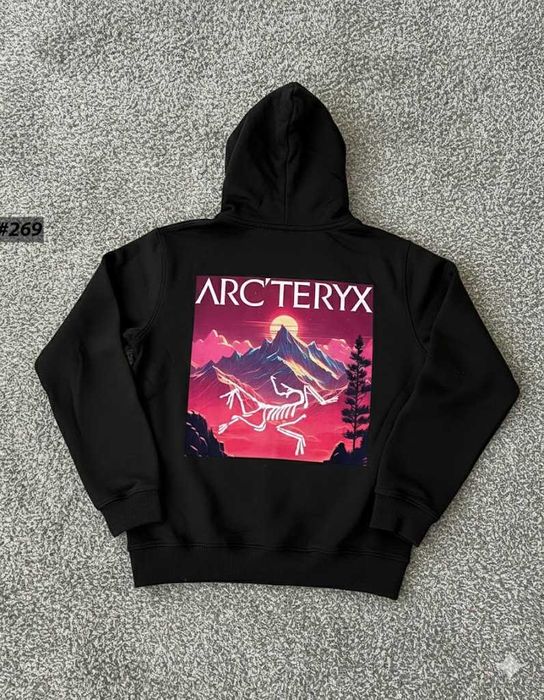 Мужское Худи ARCTERYX SunSet • Артерикс Чоловіча Зіпка Чорна