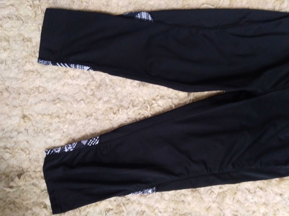 Legginsy sportowe getry damskie czarne biegania rower rozmiar S