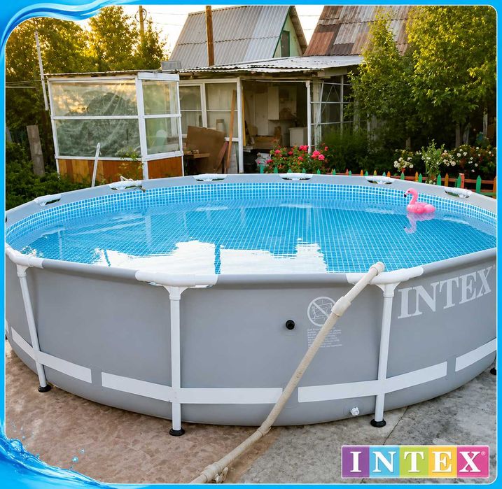 Каркасний басейн Intex / Bestway Каркасный бассейн во двор, на дачу 7/6/5/4/3/2 метра  28200 / 28206
