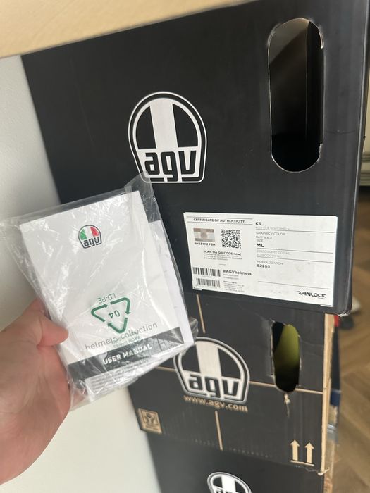 Л AGV k6 шолом шлем