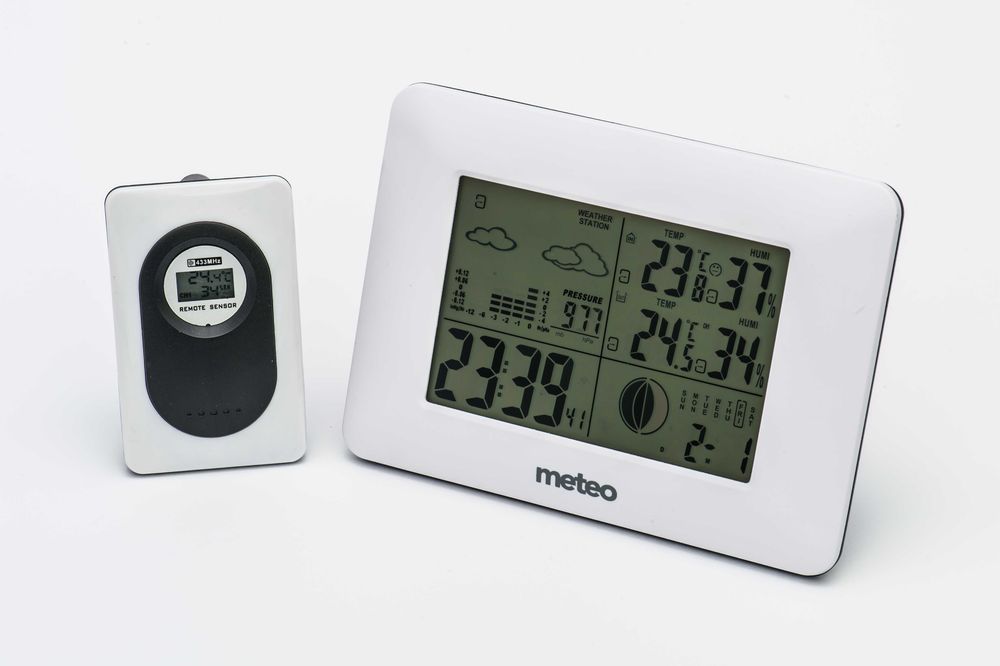 Stacja pogody Meteo SP48 - zegar, czujka - NOWA