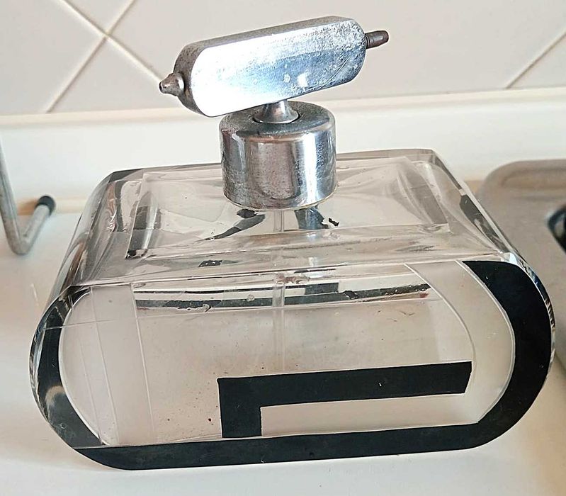 Antigo Frasco Perfume Cristal Art Deco