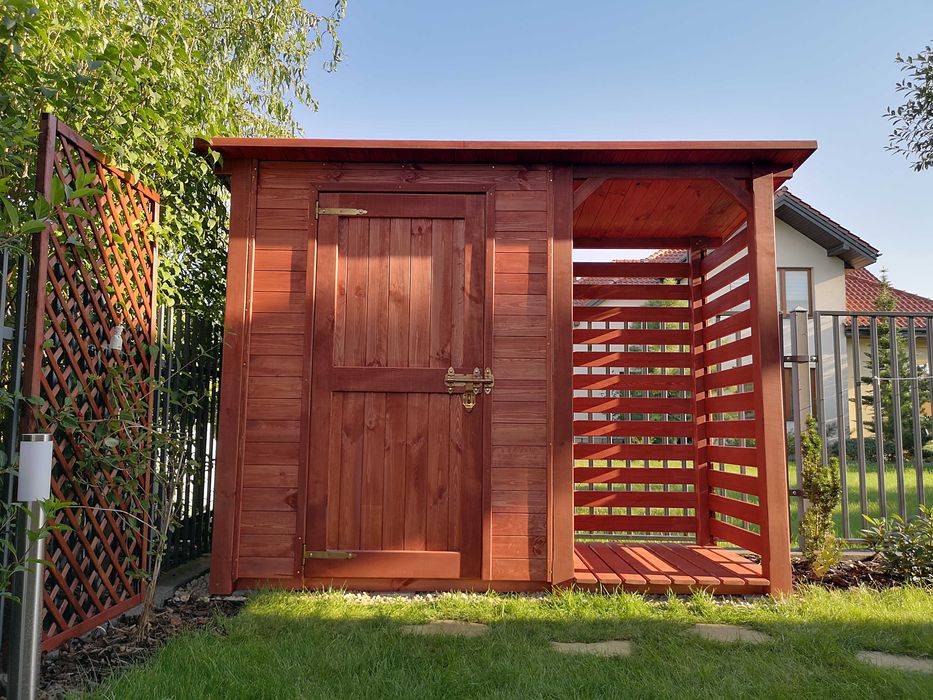 Drewutnia 1 x 1,1m + domek narzędziowy 1,5 x 1,1m