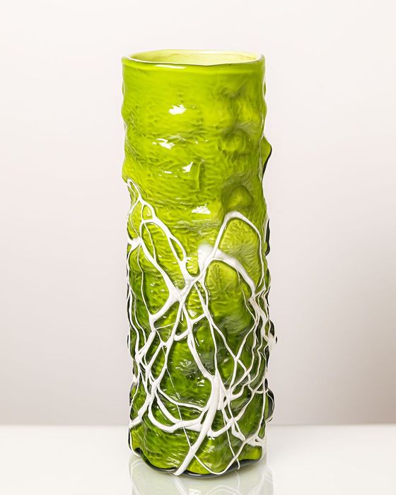 Czeski wazon, szkło artystyczne.