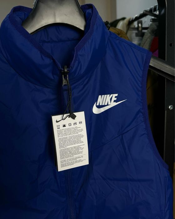 Двостороння жилетка nike унісекс помаранчева синя найк безрукавка: 2 ...