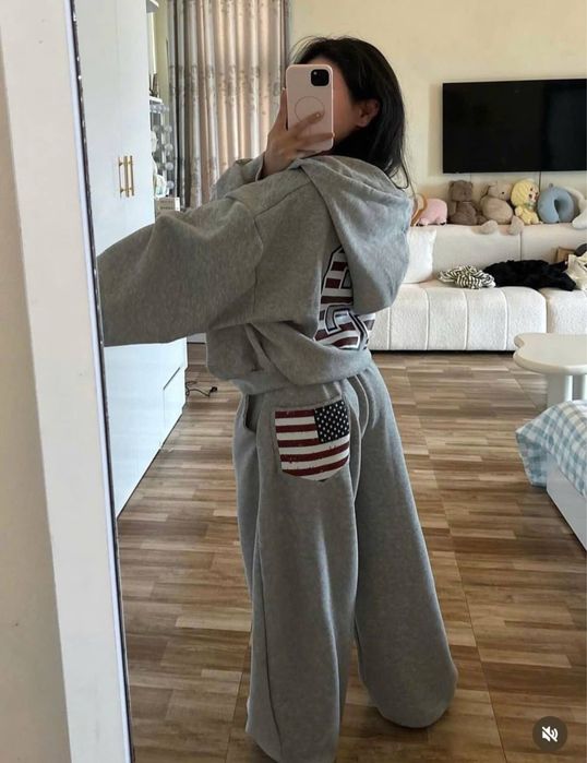 Оверсайз костюм на флісі