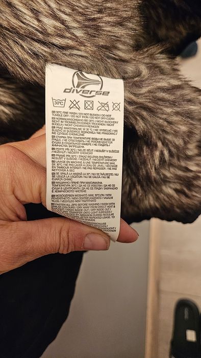 Kurtka zimowa damska Diverse S – parka z futerkiem, granatowa
