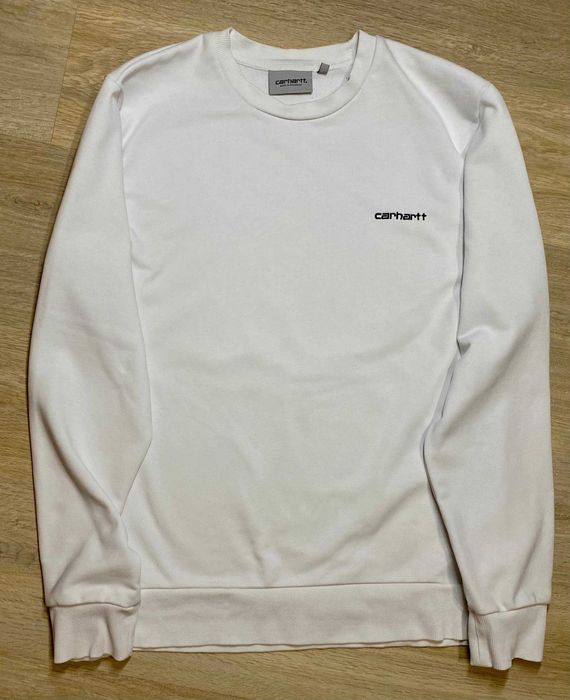 Оригінальний світшот Carhartt WIP Script Embroidery (Білий) / Розмір M