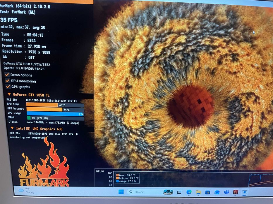 Ігровий ноутбук MSI PE62 8RD 15,6  i7-8750H/16gb/256gb/GTX 1050 ti 4gb
