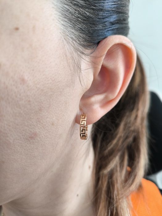 Серьги золотые в стиле Versace (3.25г)