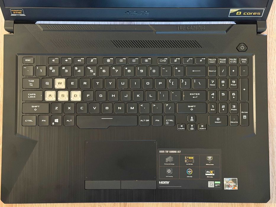 Laptop ASUS TUF Gaming A17 | Ryzen 9 | 16GB RAM | GTX 1660Ti | 120Hz | 17,3"