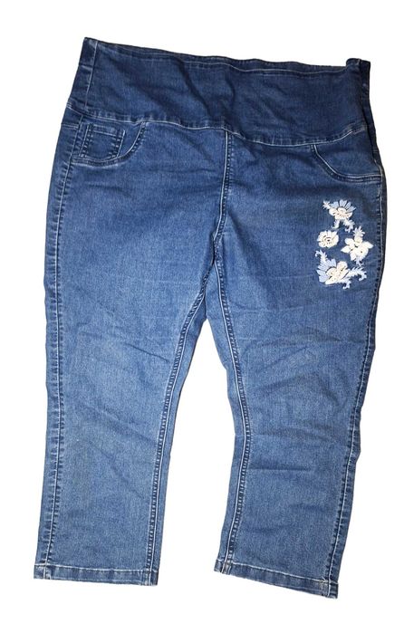 Jeansowe rybaczki z haftem 46/48