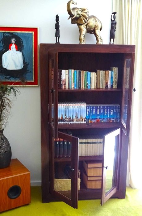 Regał na książki, witryna, biblioteczka z AlmiDecor - palisander
