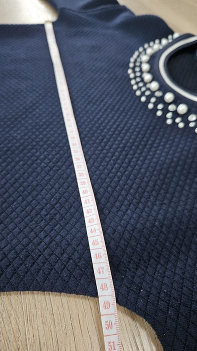 Granatowa pikowana Bluza Jiu Jo XS