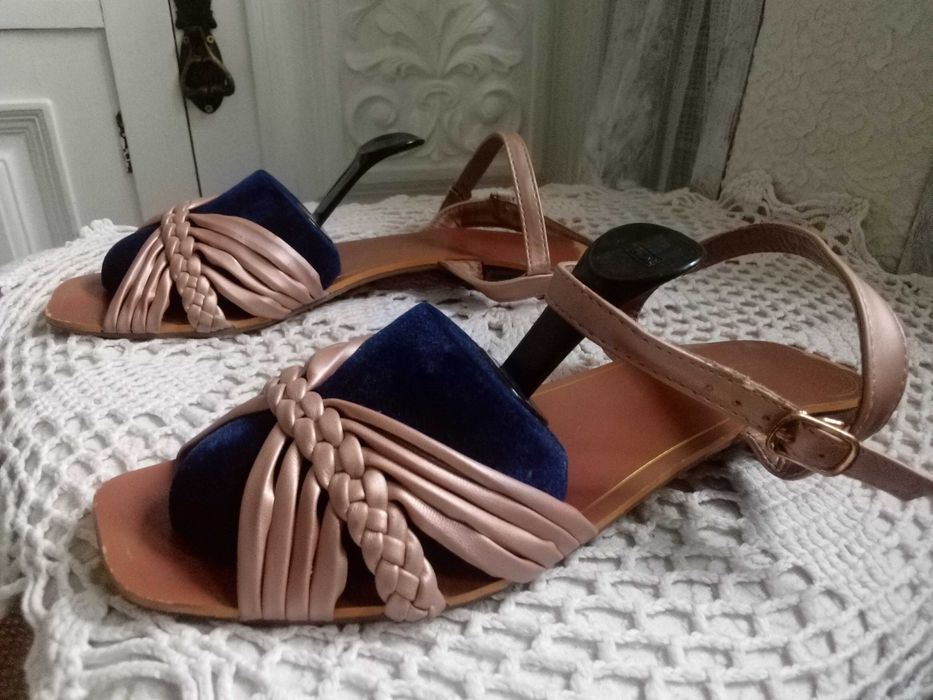 GRATIS złote sandały buty letnie damskie 38 oryginalne stylowe