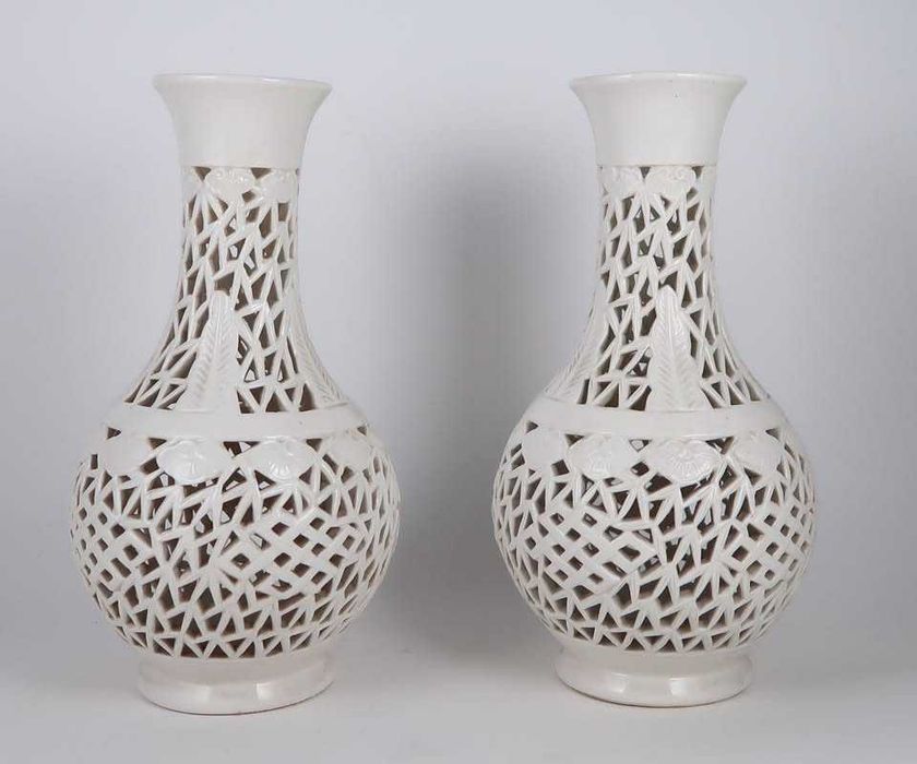 Par de jarras Blanc de Chine - 20 cm