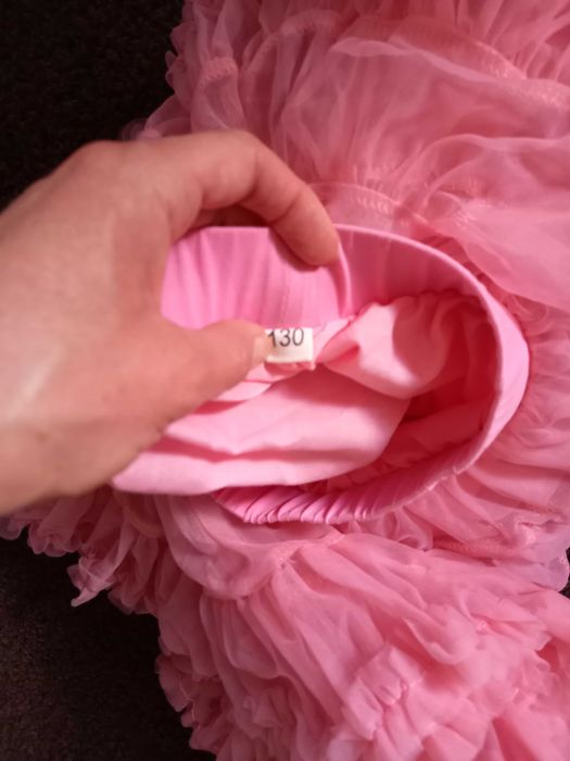 Spódniczka Tutu 122-134 pudrowy róż piękna obszerna jak Nowa