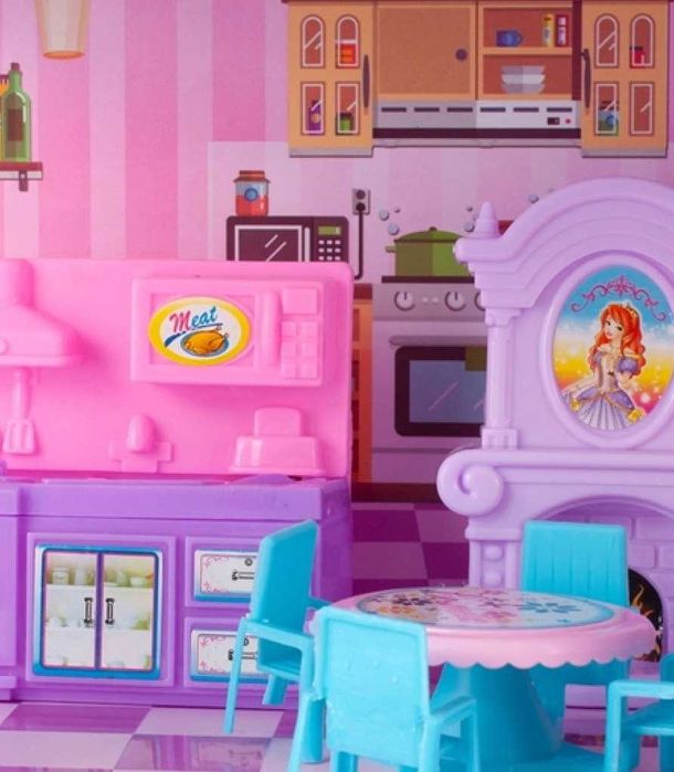 2w1 Mocny Domek Dla Lalek Kucyków Villa Mebelki Dla Dzieci