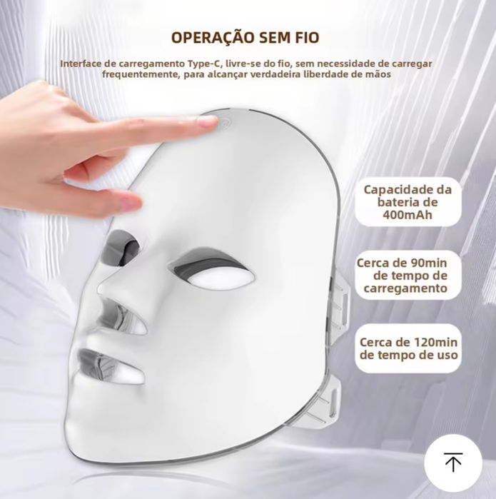Mascara Facil Led - Sem fios Recarregavel