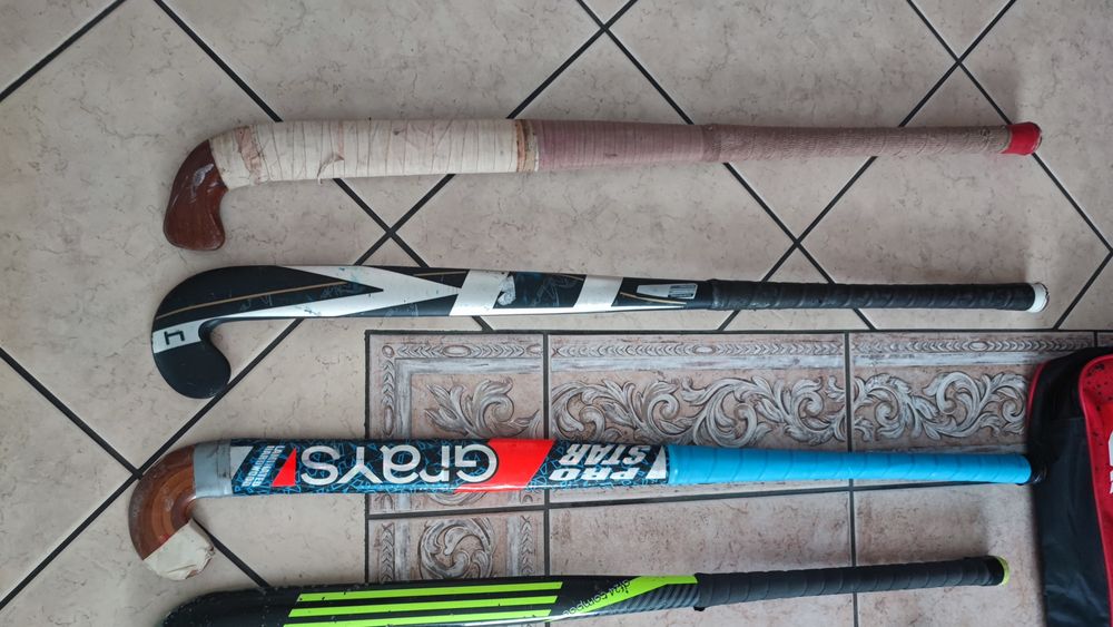 10x kij drewniany do hokeja na trawie + 2x torba