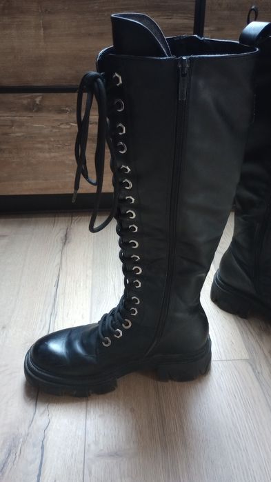 Czarne buty kozaki 38