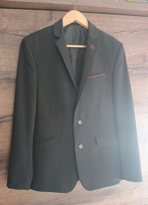 Garnitur męski czarny bdb