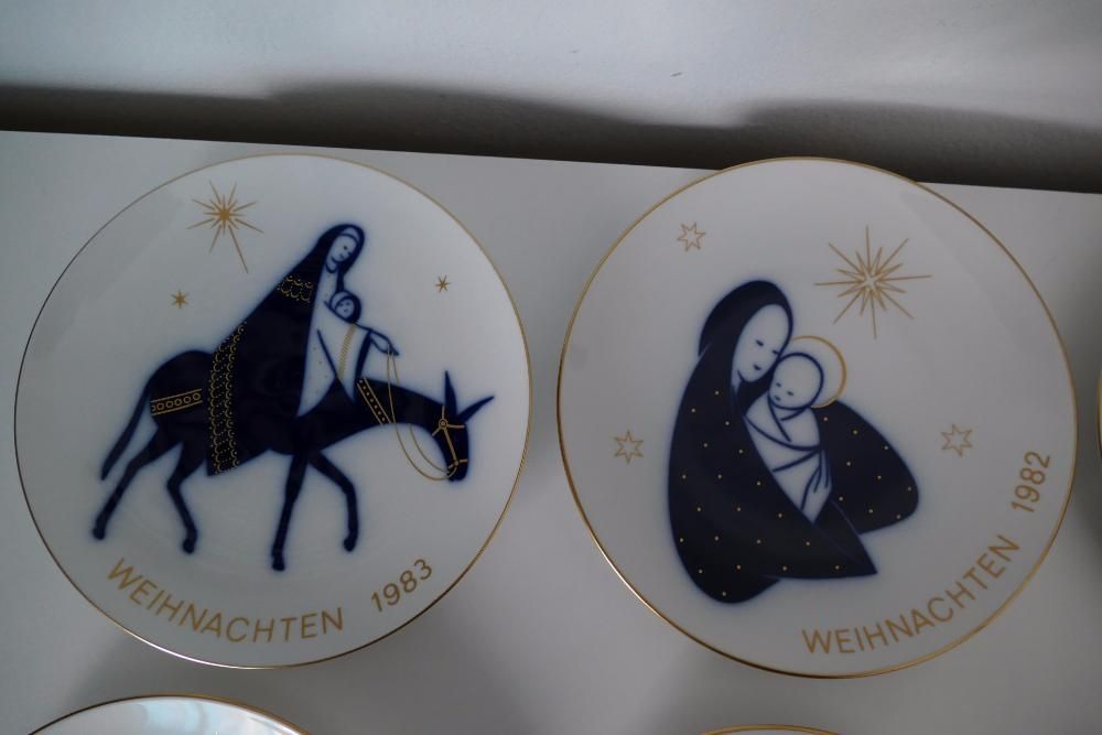 Piękny zestaw Świąteczny KPM kolekcja od 78 do 89r