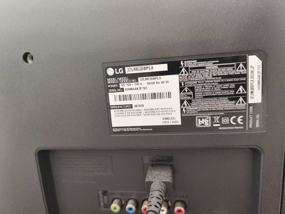 Smart TV LG 32" 32LM630BPLA – Excelente Estado – Comando Original
