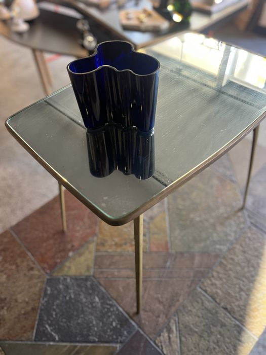 stolik hollywood regancy - mosięzny vintage