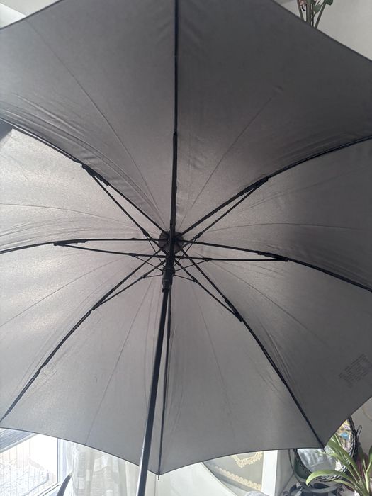 Parasol duzy srednica 104 cm IBM srebrzysty szary elegancki uniseks nowy automat