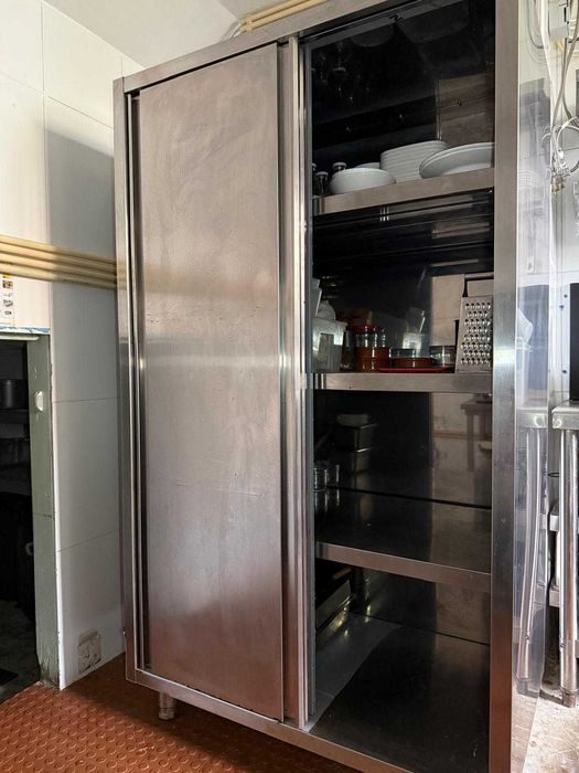 NÃO PERCA!!!Armário para loiça em aço inoxidável Profissional PREMIUM - 1000x700mm - 2 Portas de abrir - Altura: 1800mm