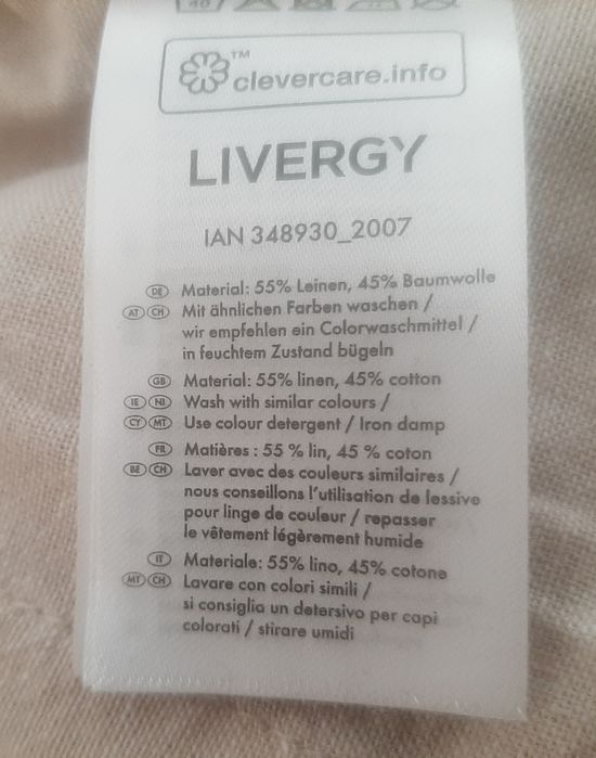 Spodenki lniane Livergy XXL / 40