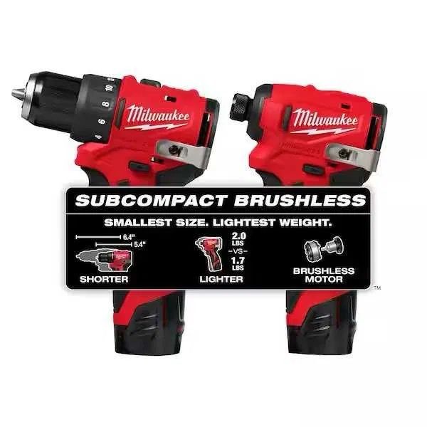 Набір безщіткових шуруповертів Milwaukee 3494-22 M12 Subcompact США