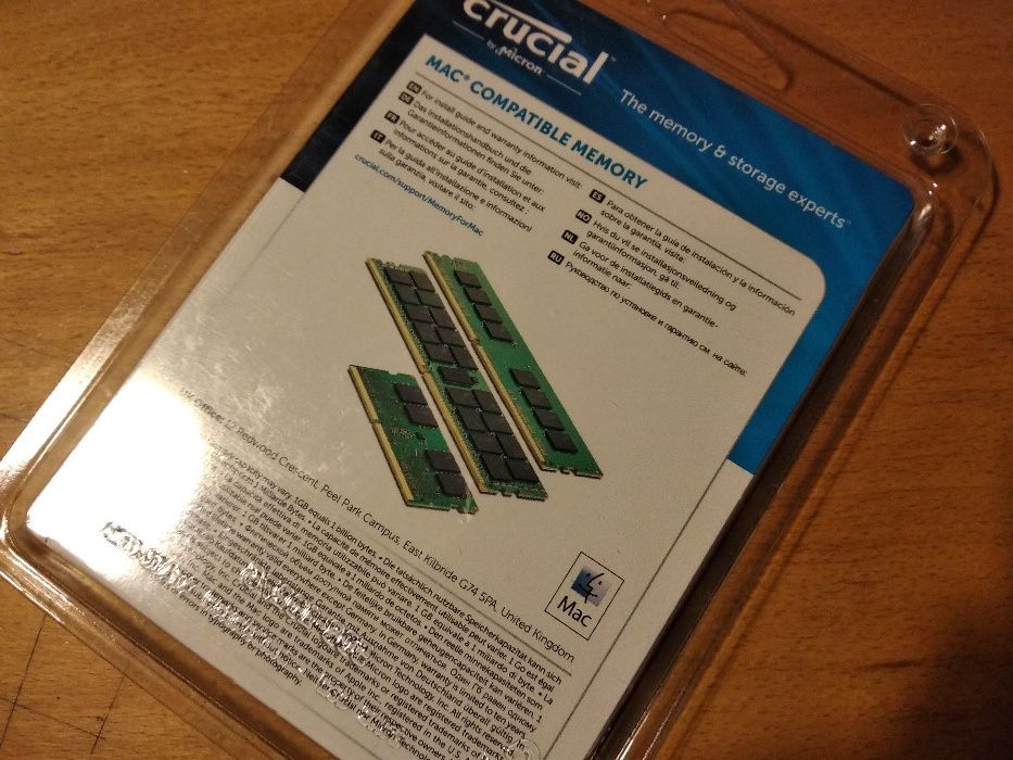 16 GB Mem. Ram para macbook pro finais 2009 a inicios de 2012, Crucial