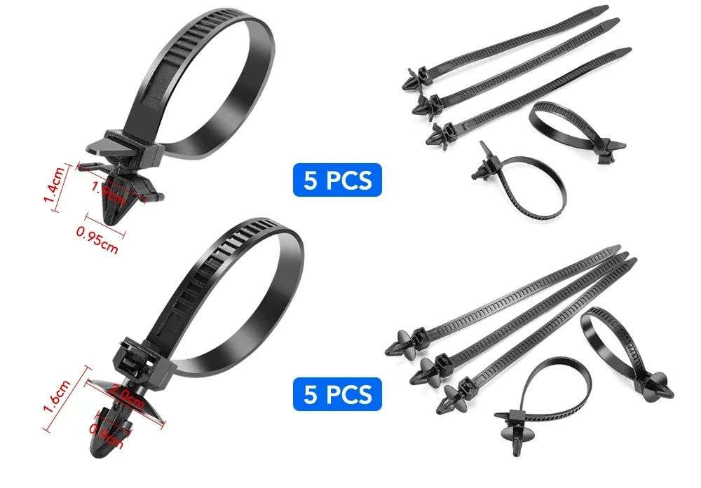 25 Abraçadeiras para fiação de cabo de carro (Artigo Novo)