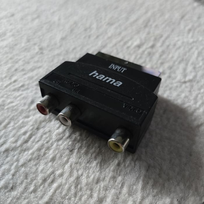 Przejściówka adapter Euro scart do cinch audio-video
