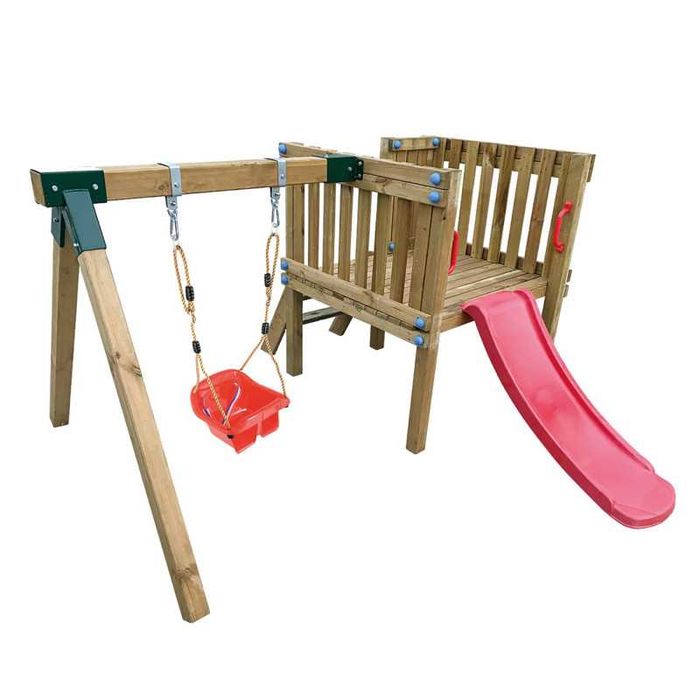 Mini Wieża Hektor Z Huśtawką i Ślizgiem Czerwonym WYPRZEDAŻ