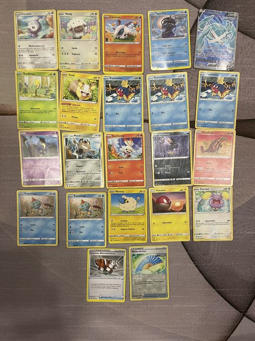 Cartas pokemon com caixa metalica