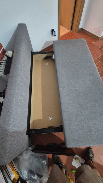 ÄLVDALEN
Sofá-cama 3 lugares, Knisa bege acinzentado