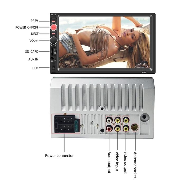 Auto Rádio bluetooth 2 din