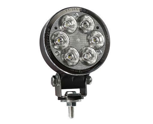 Lampa robocza LED, okrągła, skupiony strumień świetlny, moc 2500 lm, przewód 1,5m