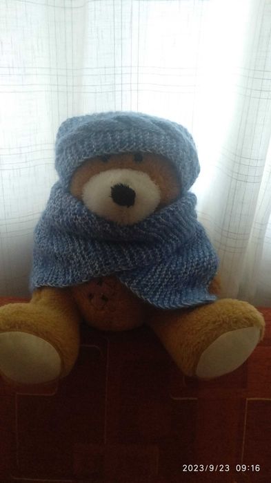 ręcznie robione, zestaw z opaską i szalikiem