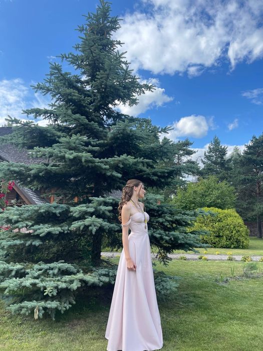 Сукня випускна атласна