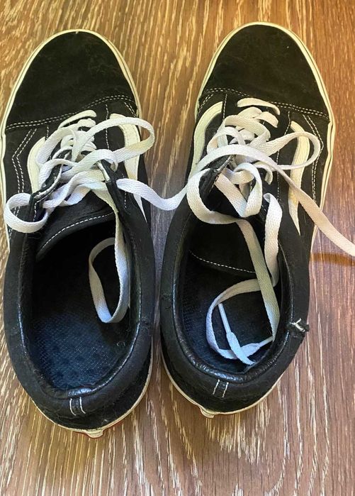 Кеди Vans Old Skool оригінал 43 розмір (28 см) Чорні Позняки Самовивіз