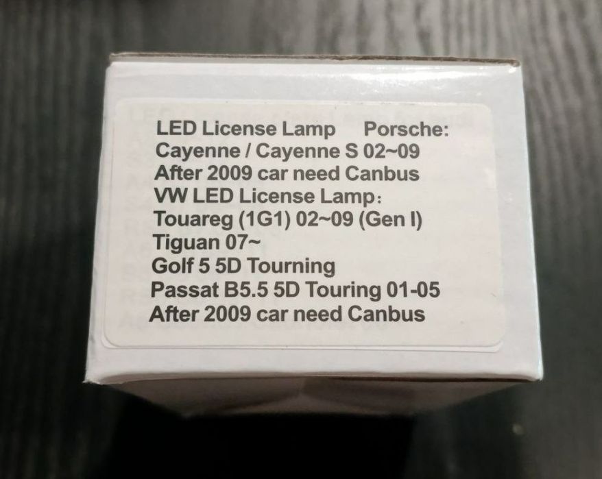 Підсвітка номеру Led volkswagen GOLF 4 5 Touareg Bora Passat